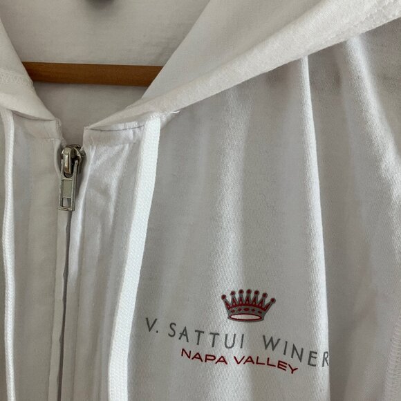 District V. Sattui Winery Napa Valley White Long sleeve Womens hoodie Size M - Picture 3 of 8